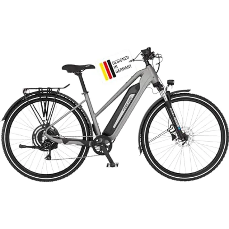 Fischer E-ATB Terra 2.2 Active, Elektrofahrrad für Damen und Herren, RH 45, 459Wh Akku, Heckmotor 50Nm, 8-Gang SHIMANO, 90 Lux Beleuchtung, integriertes Rahmenschloss