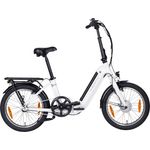 SAXONETTE E-Bike Faltrad Compact Comfort Plus 2.0, 3-Gang Nabenschaltung, 250W Frontmotor, 360 Wh Akku, weiß, Pedelec für Damen und Herren