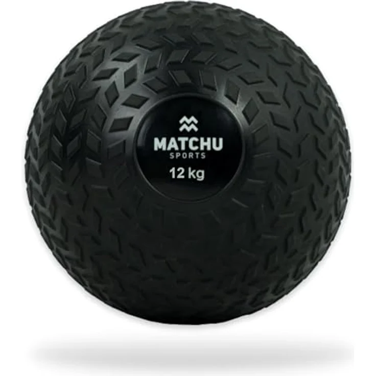 Matchu Slam Ball 12 KG, Wasserdichter Medizinball mit Extra Grip und robustem Design, Schwarz – Bild 1