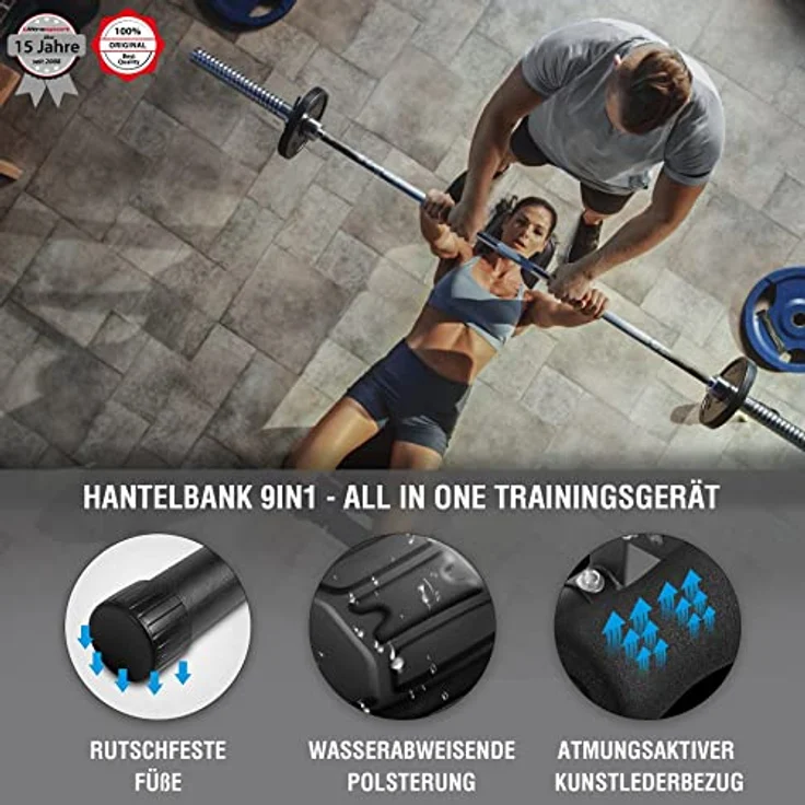 Ultrasport TR-5 Pro Compact, Hantelbank klappbar, Profihantelbank und multifunktionales Sportgerät für zuhause, verwendbar als Curlpult und mehr, Fitnessgerät mit angenehmer Polsterung – Bild 2