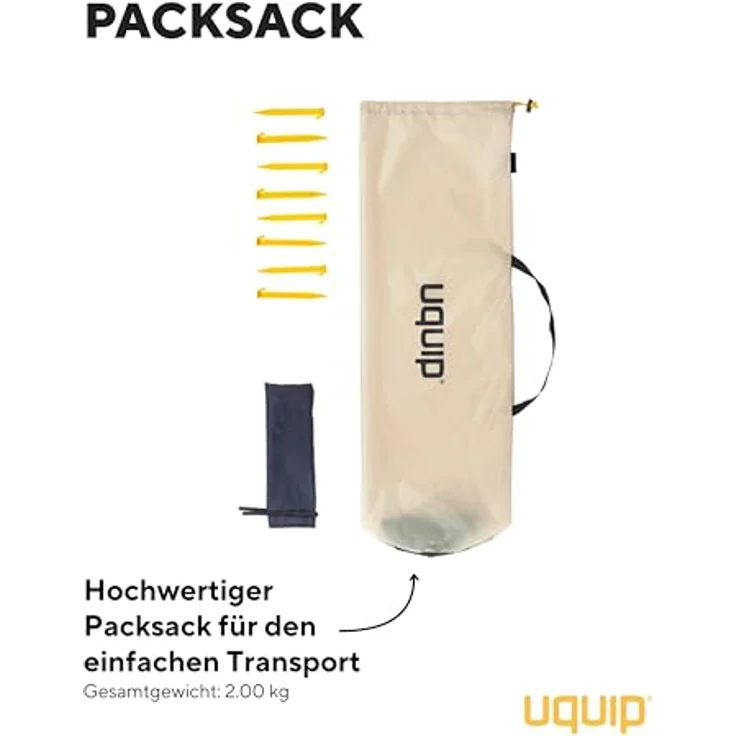 Uquip Buzzy Strandmuschel, Zelt für 3 Personen, leichtes 2 kg Polyester, schnell aufspannbar – Bild 6