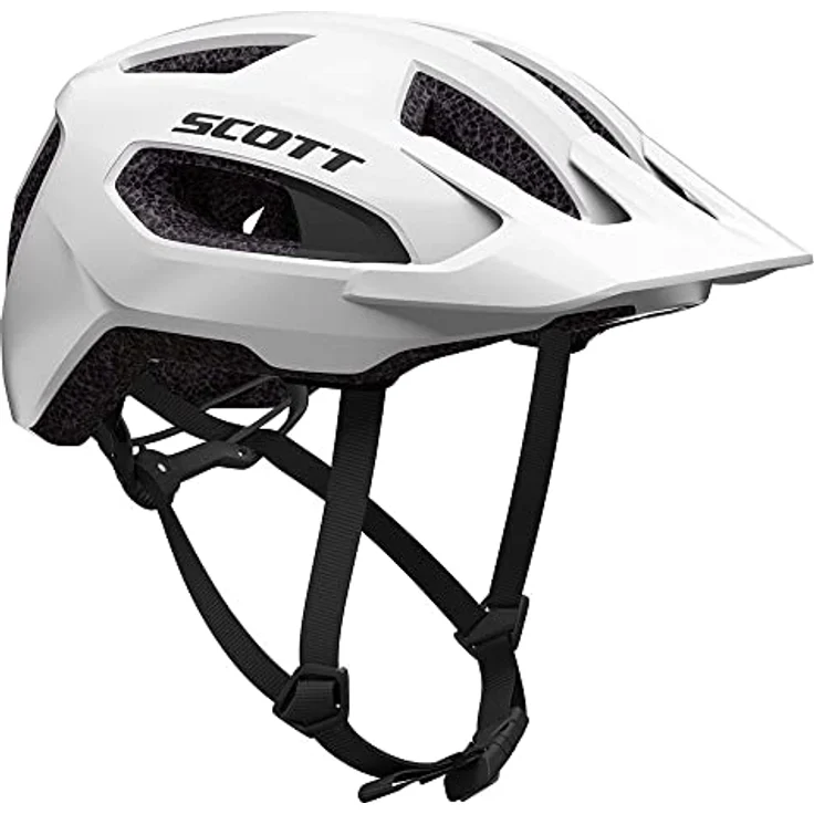 SCOTT Supra (CE) Helmet, Weiß, MTB Fahrradhelm mit verstellbarer Größe (54-61 cm), leichter Polycarbonat-Konstruktion und abnehmbarem Visier – Bild 1