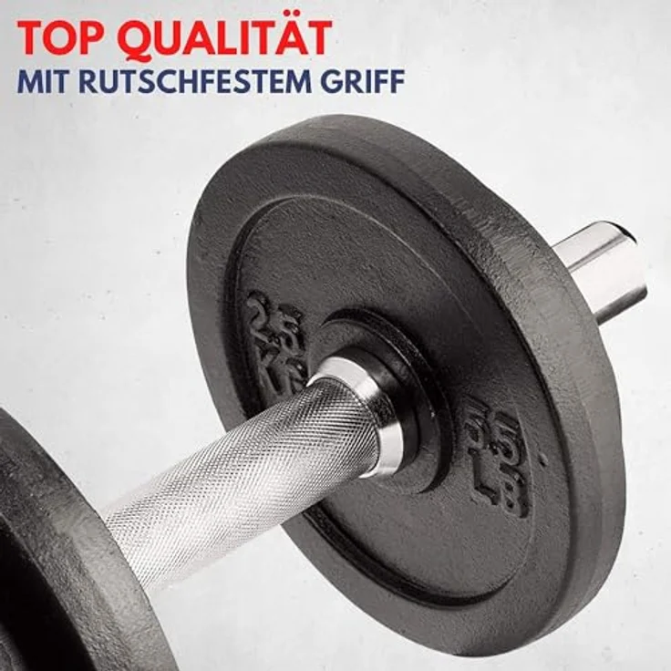 Hantelset Kurzhantel Best Sporting Hanteln 10 kg aus Gusseisen mit Stellringen - Hantel verstellbar für Männer und Frauen - Für Dein Workout und Fitnesstraining Zuhause - Adjustable Dumbbell Set – Bild 3