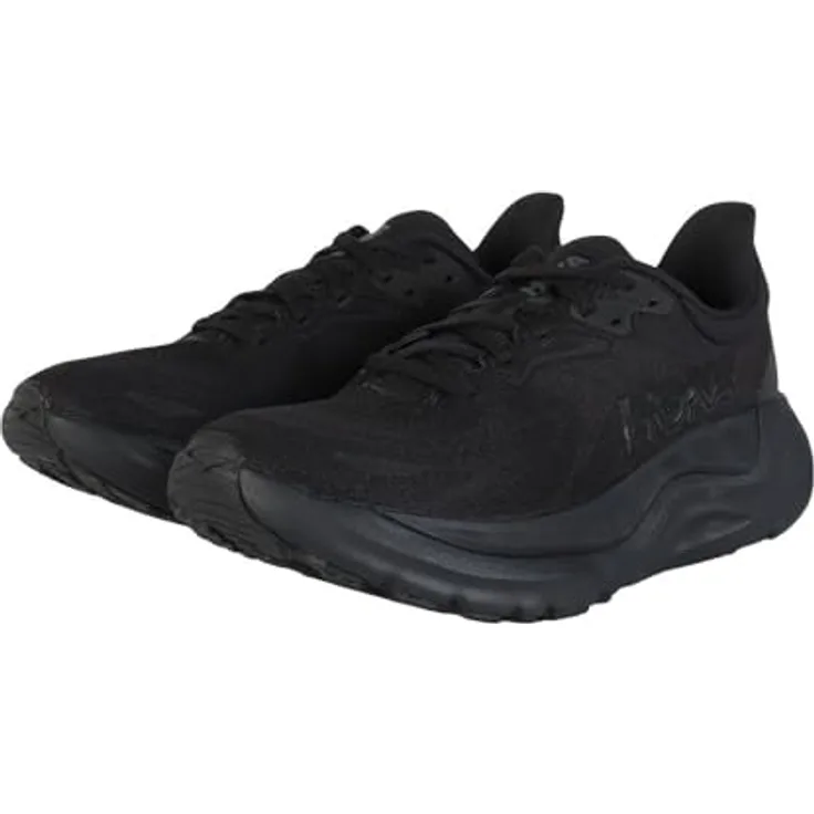 HOKA Arahi 8 Herren-Sneaker, Jacquard-Strick-Obermaterial, Schwarz/Schwarz, 41 EU