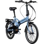 ZÜNDAPP Z101 20 Zoll E Bike Faltrad Damen Herren Elektrofahrrad klappbar 6 Gänge Ebike Pedelec E-Bike Erwachsene LED Licht, weiß