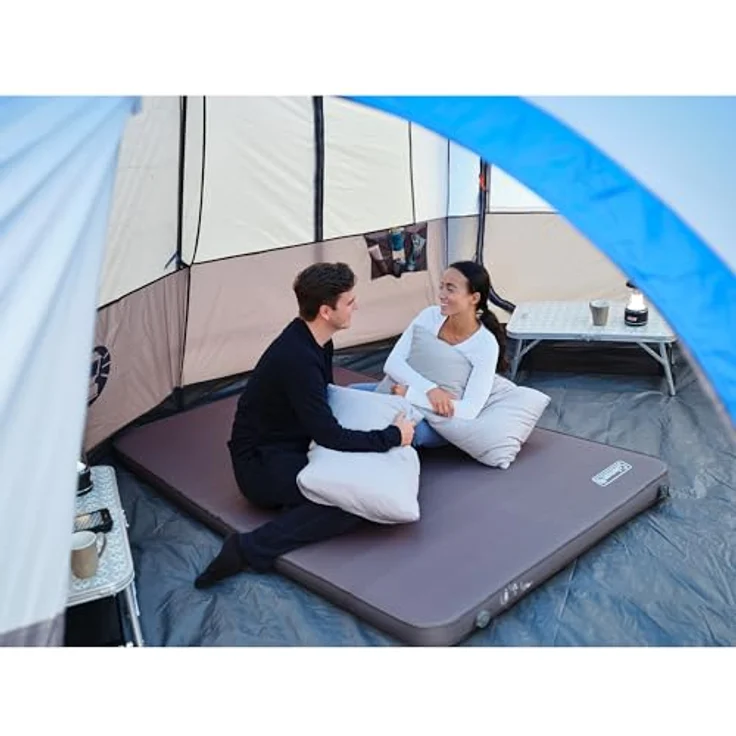 Coleman Supercomfort, selbstaufblasbare Isomatte mit Schaumstofffüllung, schwarz, 200 x 128 x 7,7 cm – Bild 6