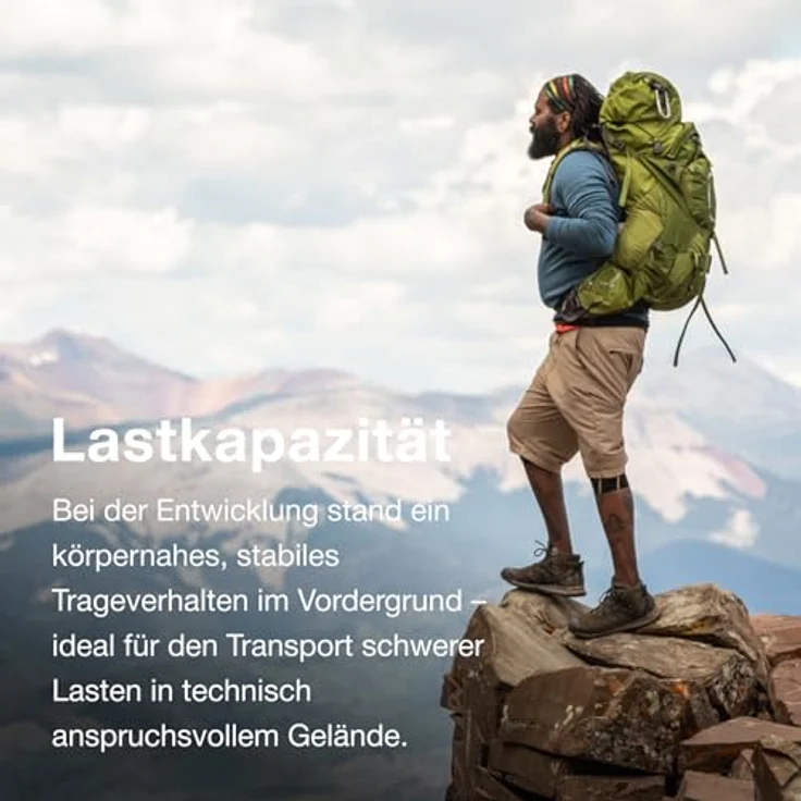 Osprey Aether 55 Deep Acorn Red S/M, Wanderrucksack mit variabler Passform und atmungsaktiver Rückenplatte – Bild 5