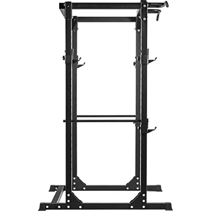 Dione Power Rack Cage - 60 x 60mm Stahlkonstruktion - Fitness Kraftstation - Klimmzugstange - Belastbar bis 250KG, Schwarz – Bild 3