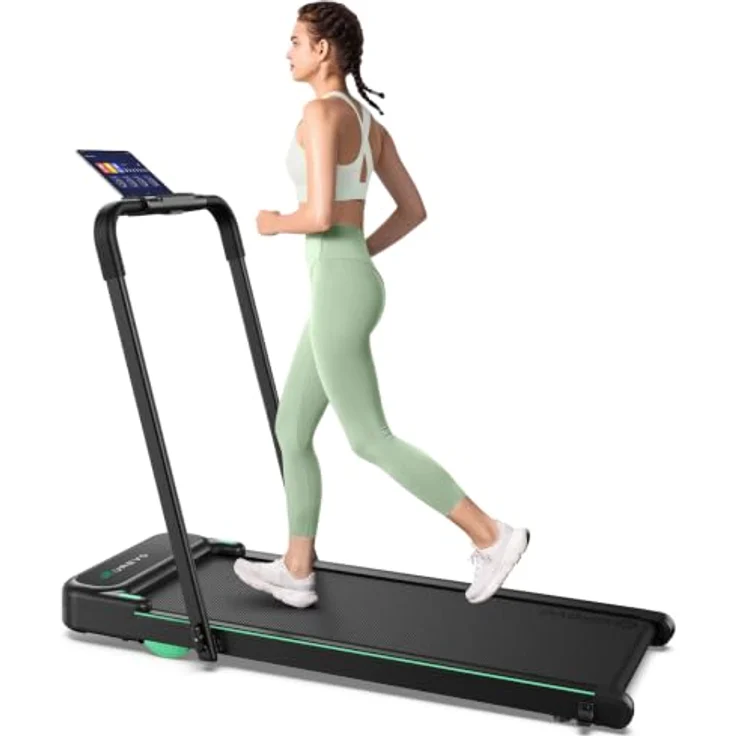 Urevo Laufband mit 15" x 40,2" rutschfester Laufbahn, 2.25HP Motor, klappbar, leise, Bluetooth Verbindung zur Urevo Sport App – Bild 2