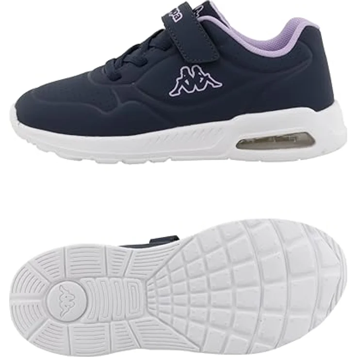 Kappa Mona Kinder Laufschuhe, Klettschuh Blau, Schuhgröße 33 EU, leichte Synthetik-Oberfläche, rutschfeste Gummi-Sohle – Bild 7