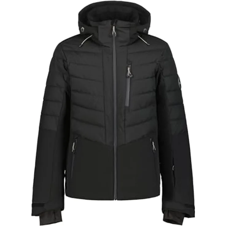 ICEPEAK Herren Skijacke Folsom, wasserabweisend und atmungsaktiv, schwarz
