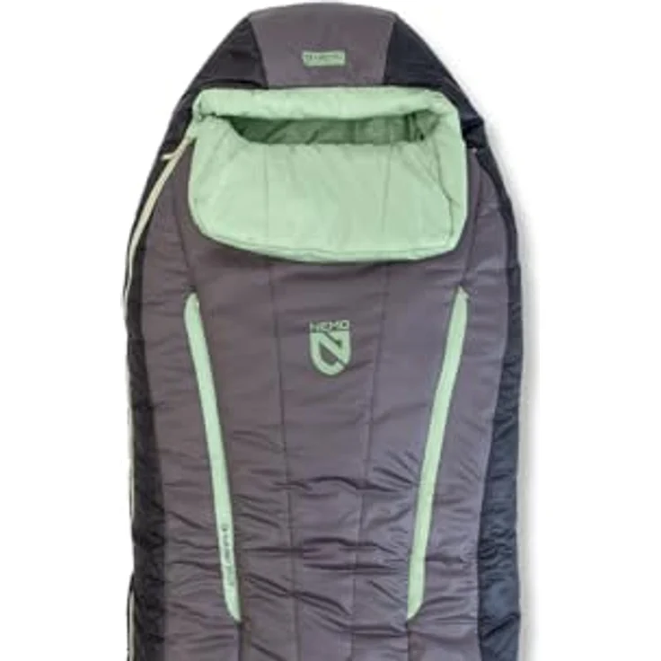 Nemo Equipment Women's Forte Endless Promise 35, Kunstfaserschlafsack für 3 Jahreszeiten, 208 cm, wasserdicht, mit Wärmekragen und Einschubfach für Kissen – Bild 5