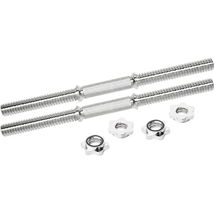 Bad Company Chrom Kurzhantelstange inkl. Sternverschlüssen 30/31 mm I 2 Stück - 40 cm