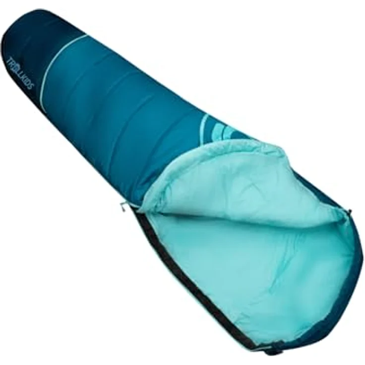 Trollkids Fjell Dreamer Extendable, Mumienschlafsack für Kinder mit Kapuze und Zwei-Wege-Reissverschluss, 170 cm, blau – Bild 3