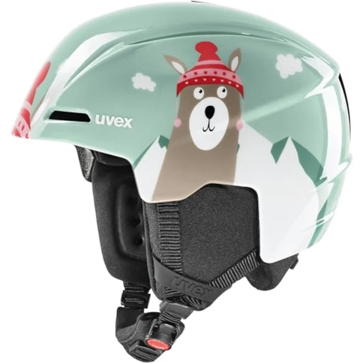 Uvex viti, leichter Skihelm mit optimaler Belüftung für Kinder, Jade lama, 51-55 cm