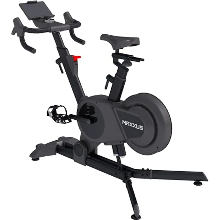 Maxxus SpeedBike S2 - Leise, Magnetischer Widerstand, Monitor, Tablet Halter, Zwift Kompatibilität, Schwarz/Grau