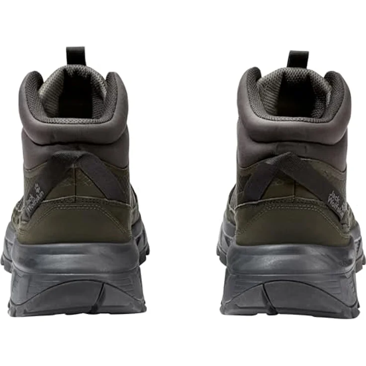 Jack Wolfskin Wild Hike Texapore Mid M Herren Wanderschuhe, wasserdicht und atmungsaktiv, dunkelgrün, Größe 46 – Bild 5