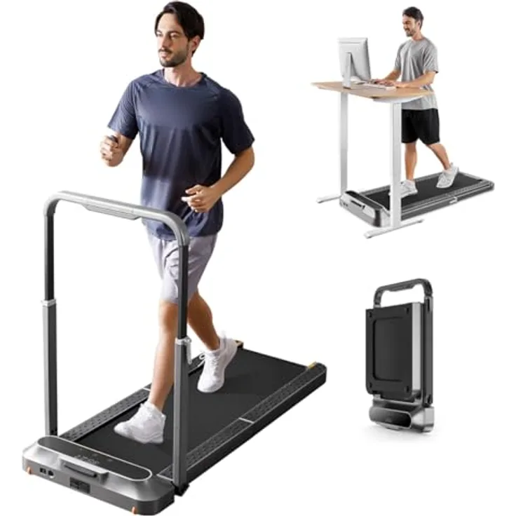 WALKINGPAD R2, Klappbares Laufband 1,25 PS mit Geschwindigkeiten von 0,5-12 km/h, platzsparend und schwarz, für Zuhause