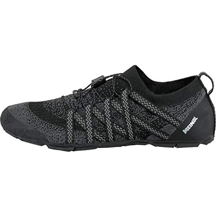 Meindl Pure Freedom, Wanderschuhe mit Stretch-Schaftkonstruktion und Vibram LITE BASE Sohle, schwarz/silber, Größe 44 – Bild 1