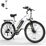 HITWAY E Bike 28" Elektrofahrrad E-Mountainbike 28" 250W/36V/12Ah, Schwarz/Weiß, bis zu 35-90km Range