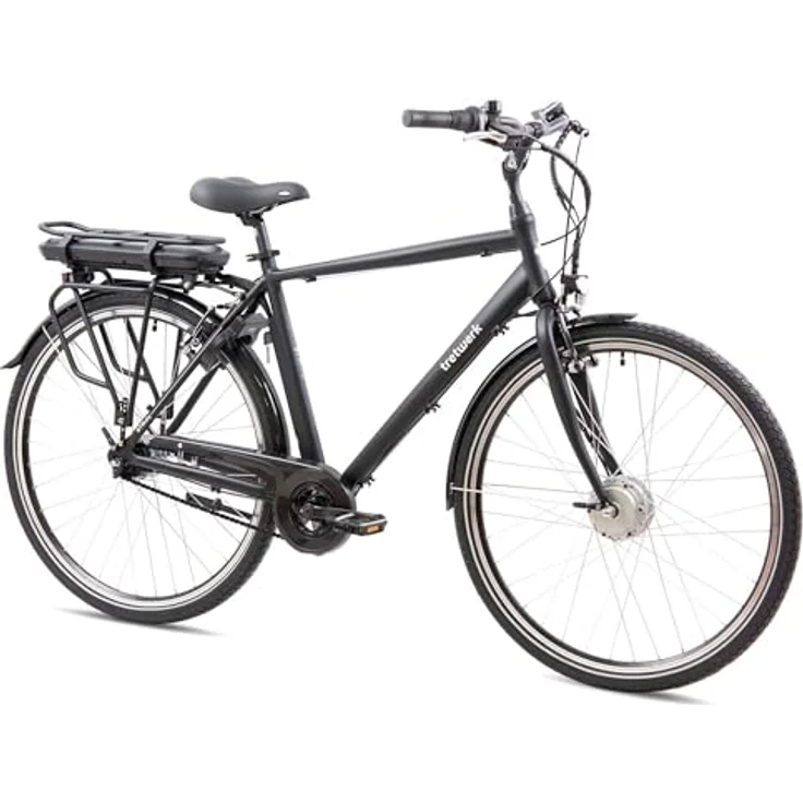 TRETWERK - 28 Zoll E-Bike Herren Pedelec - Mystic schwarz - E-Citybike mit 7 Gang Shimano Nexus Nabenschaltung - Elektrofahrrad mit Frontmotor 250W, 36V – Bild 1