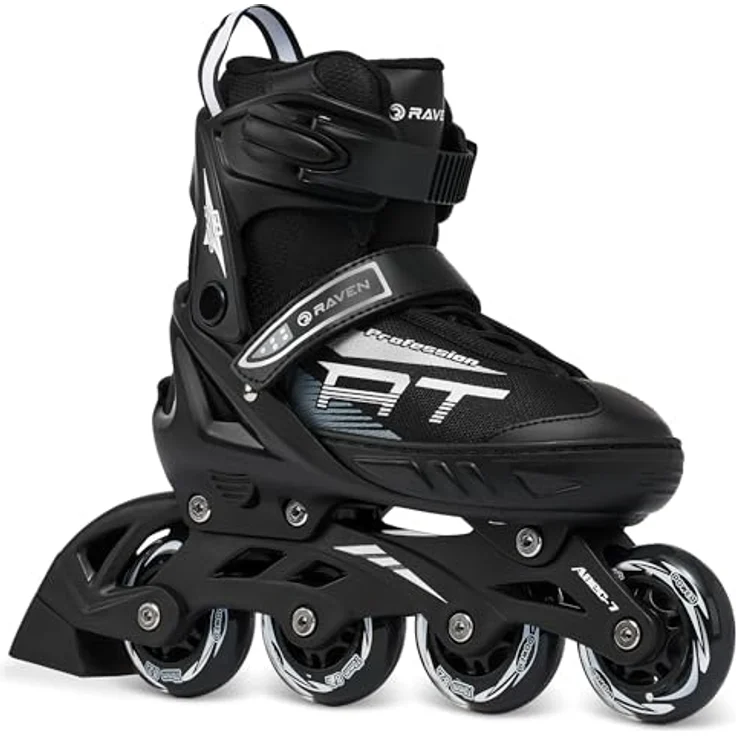 RAVEN Profession 2in1 Schlittschuhe Inlineskates, verstellbar für Kinder und Erwachsene, schwarz, Größen 38-42 (25cm-27,5cm), inkl. Kufenaufsatz – Bild 2