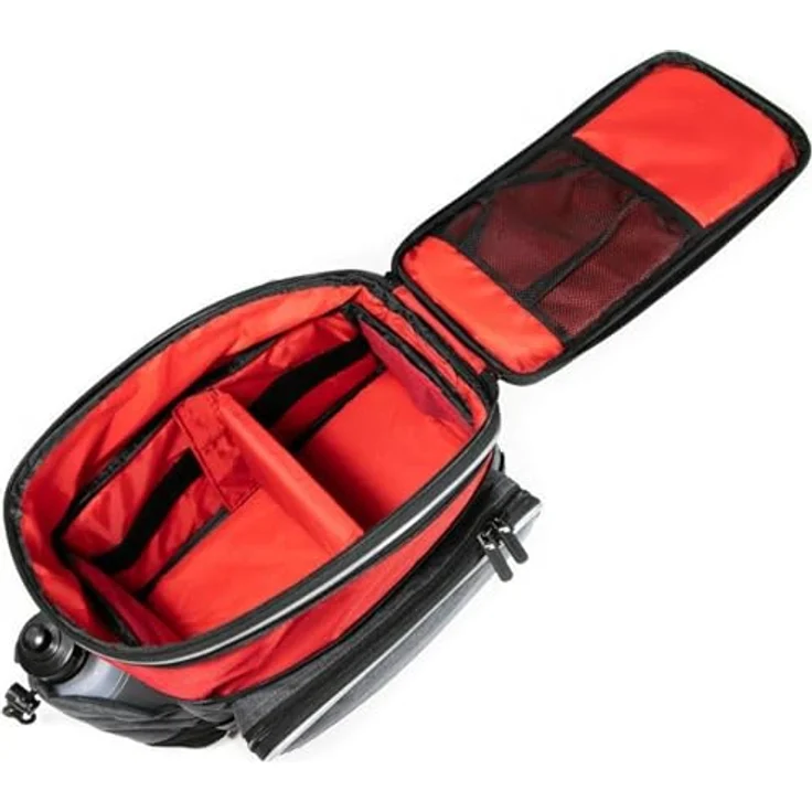 Haberland Flexibag Top Gepäckträgertasche, 20 l Volumen, schwarz, mit Reißverschlussfächern und Trinkflaschenfach, 40 x 24 x 22 cm – Bild 3