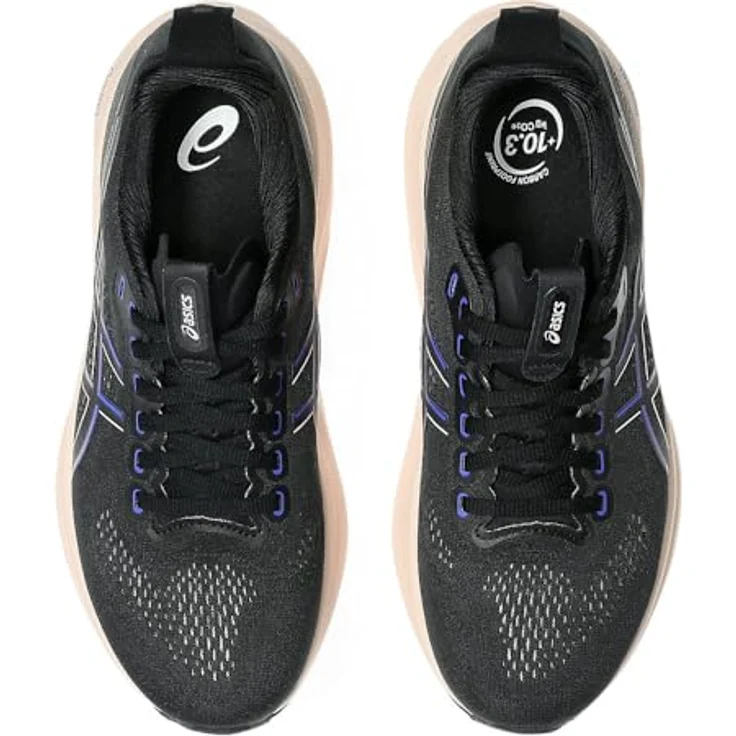 ASICS GEL-Kayano 32 Damen Laufschuhe, stabilisierende Konstruktion, atmungsaktives Mesh, FF Blast™ Plus-Schaumstoff, PureGEL™-Technologie, Hybrid Asicsgrip™, schwarz, EU 41,5 – Bild 3