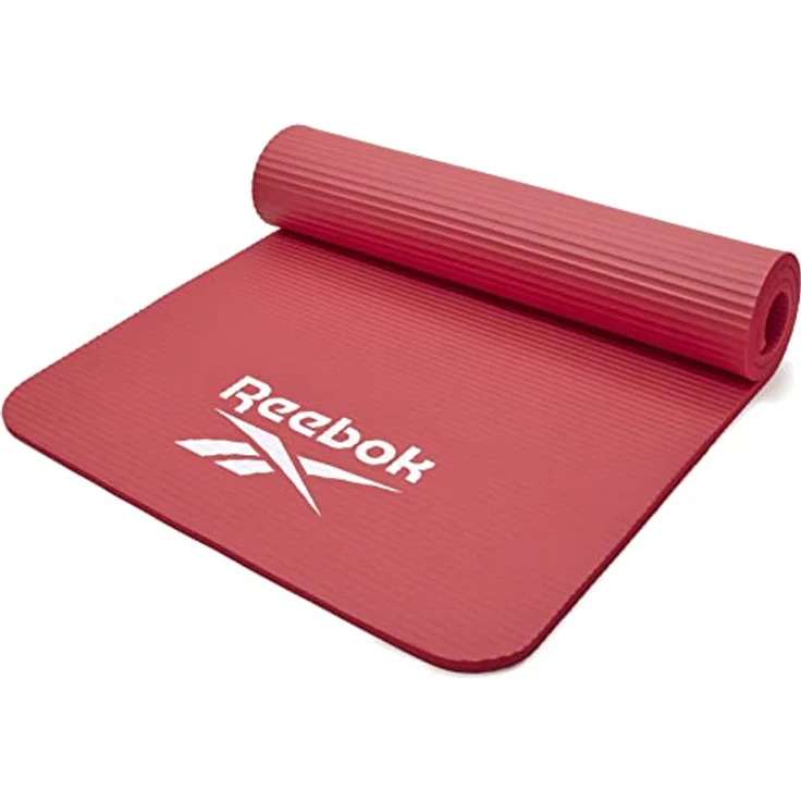 Reebok Training Mat - 10mm - Red, Yogamatte mit geriffelter Unterlage für erhöhte Stabilität – Bild 4