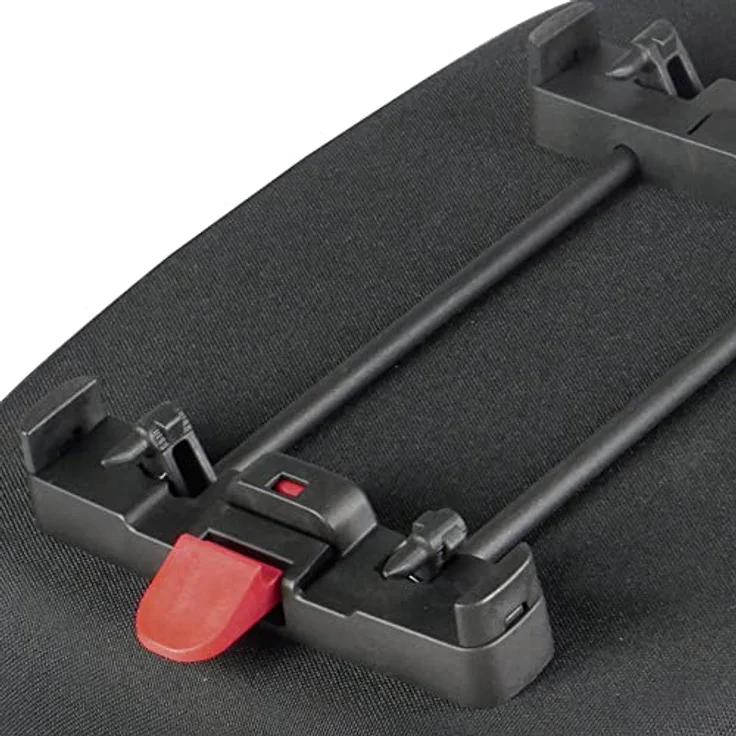 KlickFix Velokorb 24 l, Einkaufskorb mit gepolstertem Tragebügel und Kordelzugverschluss, inkl. UniKlip Adapter, olivgrün – Bild 5
