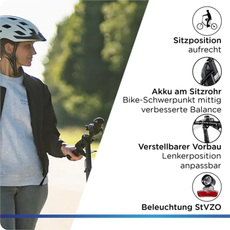 ZÜNDAPP X100 E Bike 20 Zoll Klapprad für Damen und Herren 150-190 cm Bosch Ebike Mittelmotor 9 Gang Nabenschaltung Elektro Fahrrad 400 Wh Akku Faltrad (schwarz/grau) – Bild 5