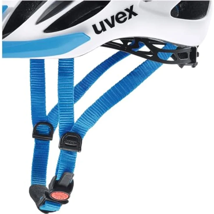 Uvex Flash 0117, Fahrradhelm mit Inmould-Konstruktion, 19 Belüftungsöffnungen, farbe weiß-blau, Größe 56 – Bild 2