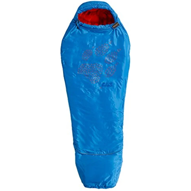 Jack Wolfskin GROW UP KIDS, Mumienschlafsack mit MICROGUARD-Wattierung, Brilliant Blue, Größe: Left – Bild 2