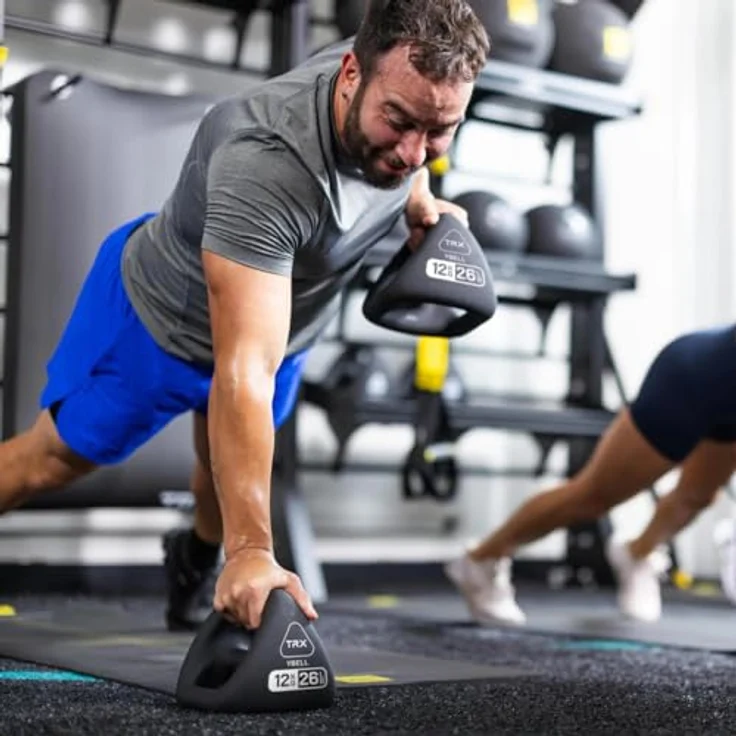 TRX YBell Neo, All-in-One Kettlebell aus Gusseisen für Ganzkörpertraining, ergonomisches Design – Bild 3