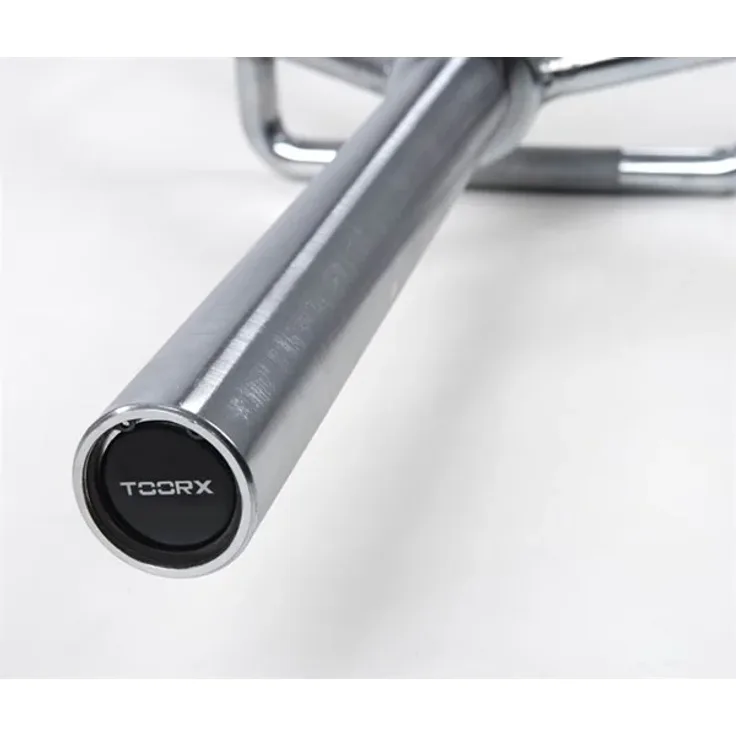 Toorx Hex Bar OL Barbell Ø50 mm, 300 kg Tragkraft für sicheres Training, verchromt, 172 cm lang