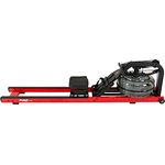 FUEL FITNESS Rudergerät RG700 by Fluid Rower, Wasserrudergerät für Zuhause mit 4-Fach regulierbaren Widerstand, realistisches Rudergefühl, bis 150 kg, LCD-Rudercomputer, Kinomap-kompatibel