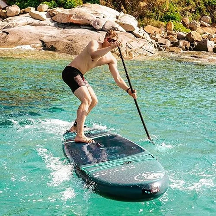 Movino Stand Up Paddle Board Adria 11'6", 2in1 SUP Kajak Aufblasbar, Tragkraft bis 165 kg, inkl. Zubehör Paddel, Welded Rail, 15 PSI, Allround 350x83x15 cm – Bild 5