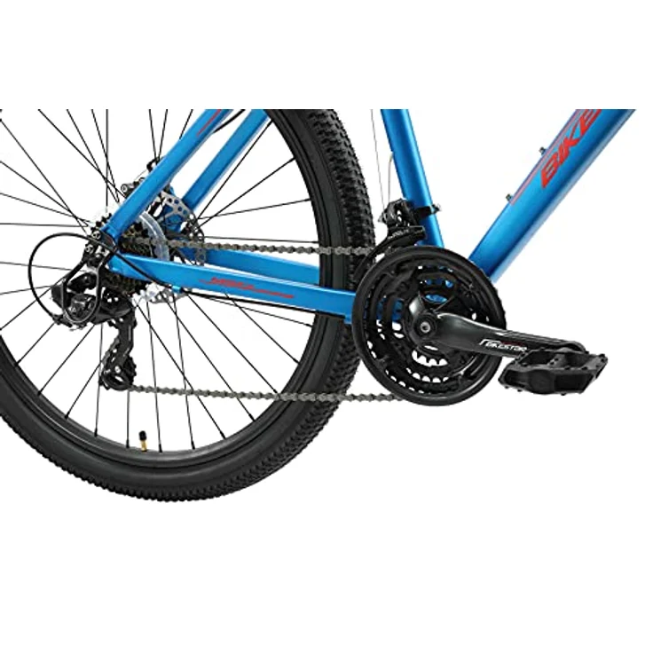 BIKESTAR Alu Mountainbike 27. 5 Zoll | 21 Gang Hardtail Sport MTB 18 Zoll Rahmen Scheibenbremse Federgabel | Blau Orange – Bild 6