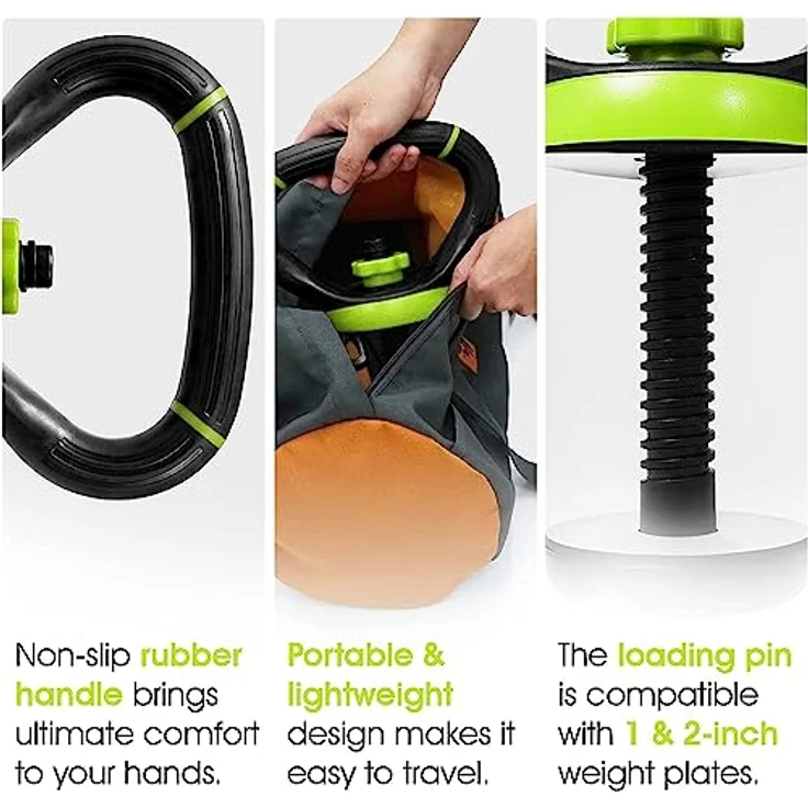 Yes4All Unisex Yes4all Verstellbarer Kugelhantel Griff Neo Gr n, A. Neo Green, Weight Plate converter EU – Bild 4