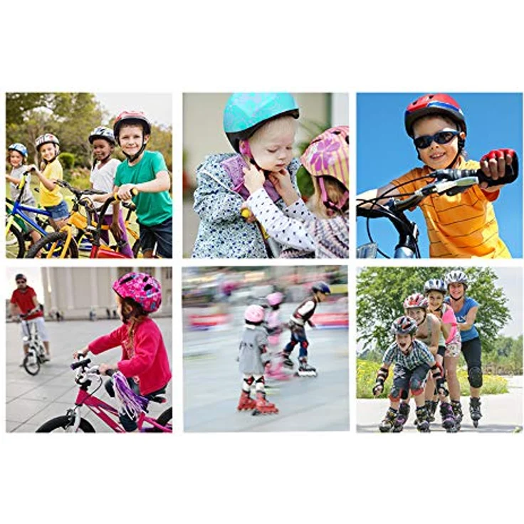 Meteor KS02 Kinder-Fahrradhelm, Schutzhelm für Rollschuhe und Fahrrad, Größe S 48-52 cm, weiß, leicht und gut belüftet – Bild 5
