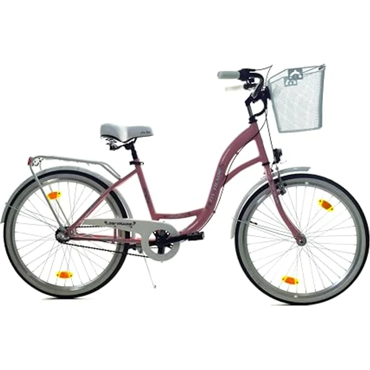 T&Y Trade 24 Zoll Kinder Mädchen City Fahrrad Nexus Nabenschaltung STVO Beleuchtung Reflex PINK mit Weiß 3 Gang – Bild 1