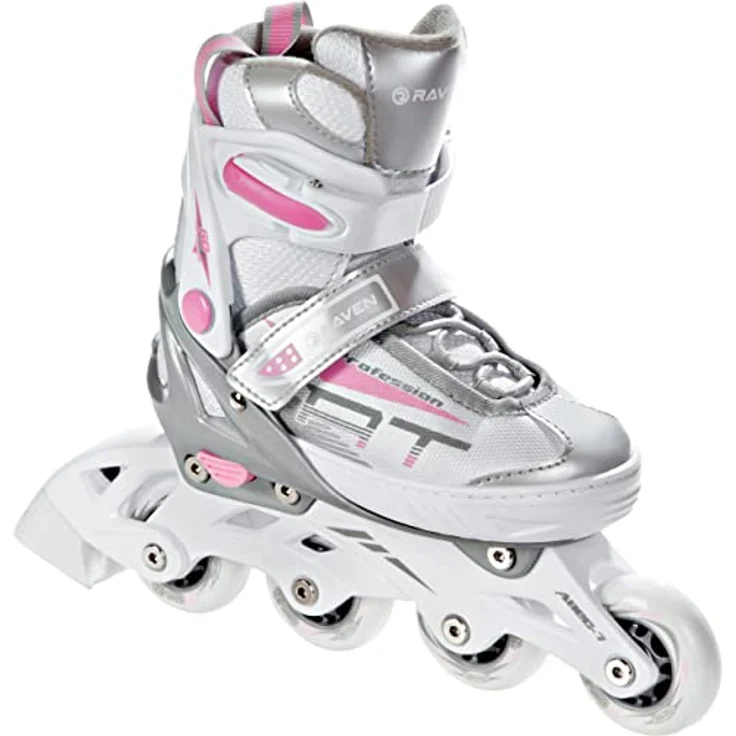 RAVEN Profession 2in1 Schlittschuhe/Inlineskates, verstellbar für Kinder und Erwachsene, White/Pink, Größe 35-39 (23cm-25,5cm), komfortabel mit Triple-Vent-System und sicherem Dreistufen-Verschlusssystem – Bild 3