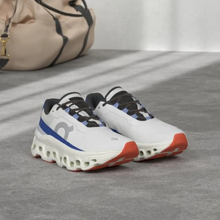 ON Cloudmonster 2, Laufschuhe für Damen mit 230 g Gewicht, regulärer Passform, in Weiß und Frost – Bild 2