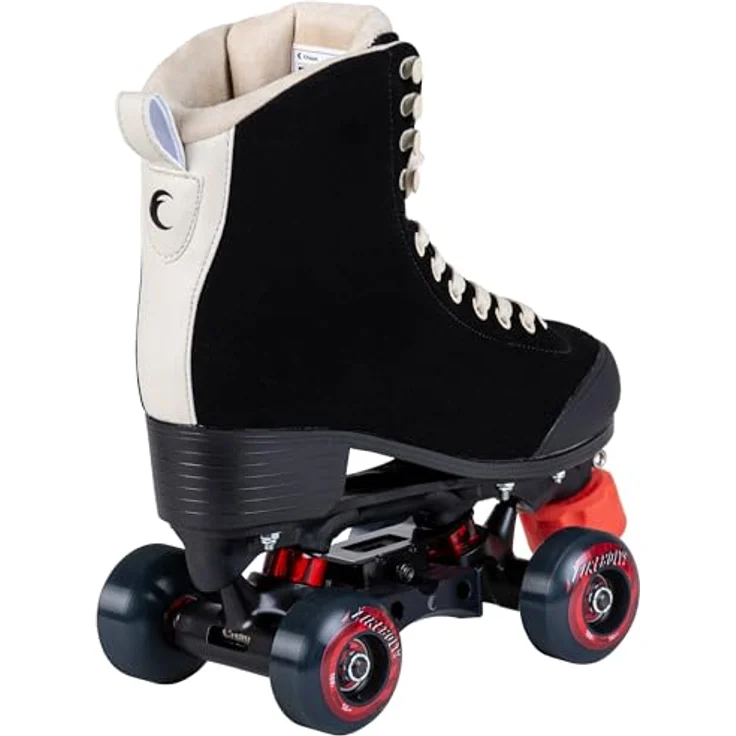 Chaya Park Dark Soul, Damen Rollschuhe, Lifestyle Rollerskates, schwarz, PU-Leder mit Wildleder-Finish, vulkanisierte TPU-Spitze, optimierte Kontrolle mit Shari-Platte und Park Pro-Trucks – Bild 3