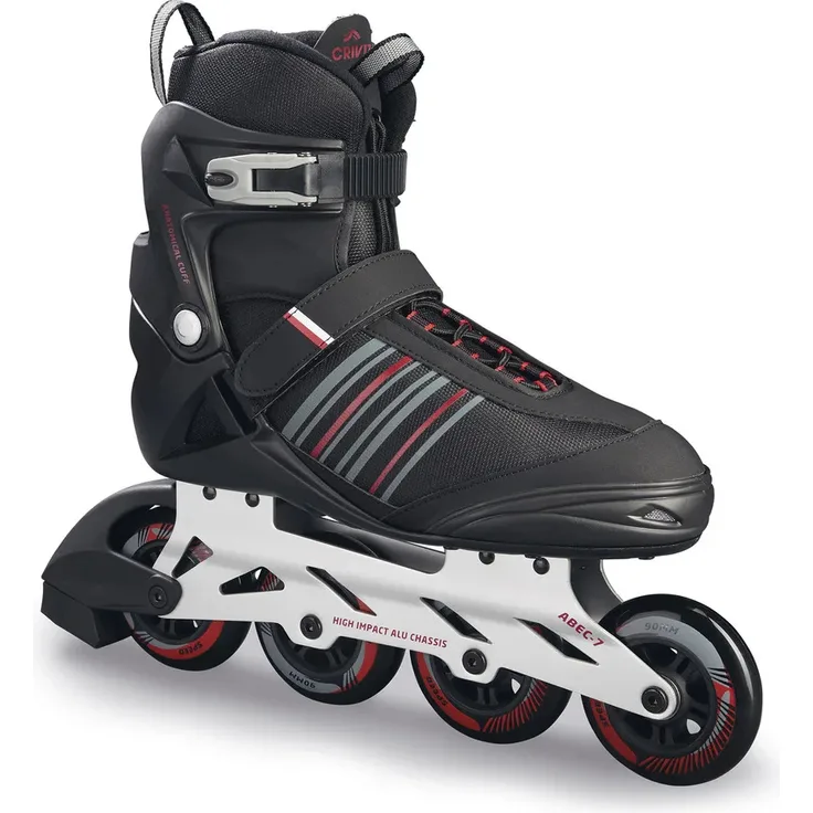 CRIVIT Herren Inlineskates Softboot, 90 mm Räder mit ABEC-7-Kugellagern, schnell schnürbar, Größe 44