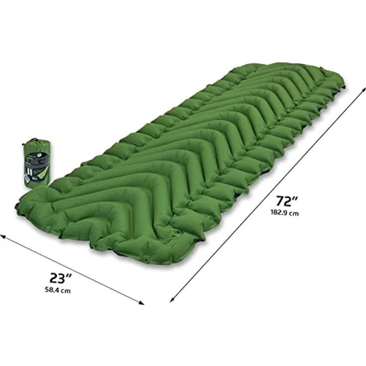 Klymit Unisex's Static V Sleeping Pad, Green, Lightweight Inflatable Camping Mat – Bild 2