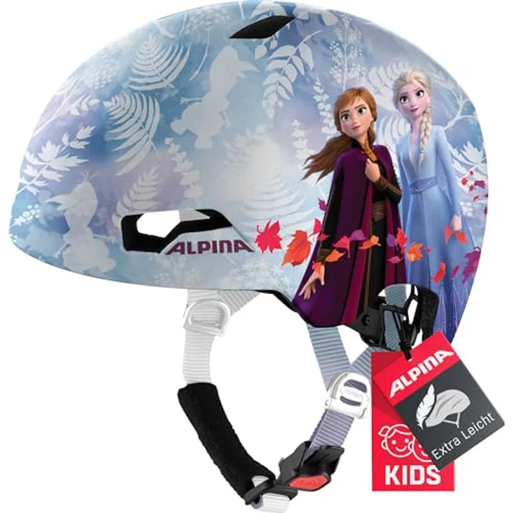 Alpina Kids Hackney Disney Frozen II, Größe 47 - 51 cm - Fahrradhelm, Farbe Blau-Weiß – Bild 2