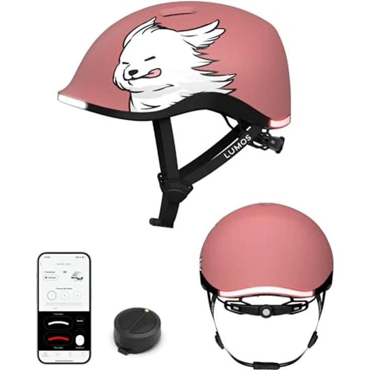 Lumen Labs Lumos Nyxel, Fahrradhelm mit RGB Blinkern, Größe S, Farbe breeze & fluff – Bild 1