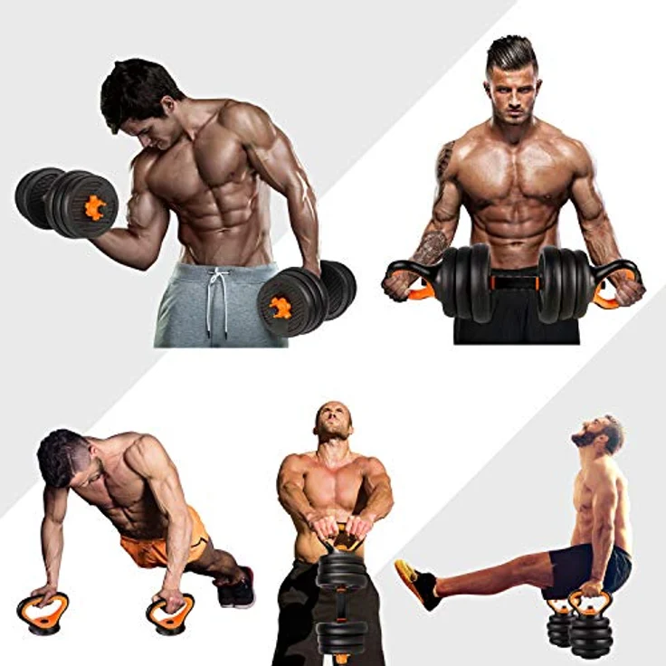 CCLIFE Hanteln Set 2er Kurzhanteln Langhanteln verstellbar 20 30 40kg Hantelset professionell Dumbbell mit Verbindungsstahlrohr Gewichten - Preisvergleich – Bild 5