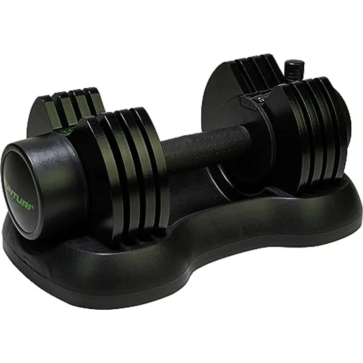 Tunturi Selector Dumbbell, verstellbare Kurzhantel mit bis zu 12,5kg, 2,5kg Schritten
